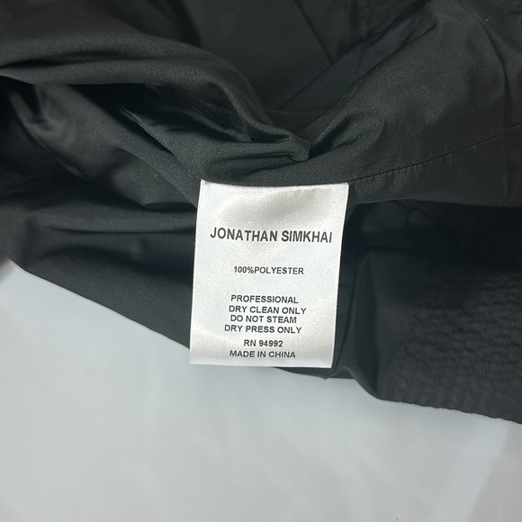 Jonathan Simkhai Ruffle Tank Cinched Waist Mini Dress Black - Picture 5 of 5